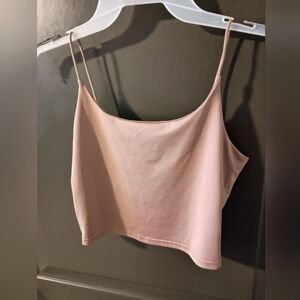 Tan Spaghetti Strap Crop Top